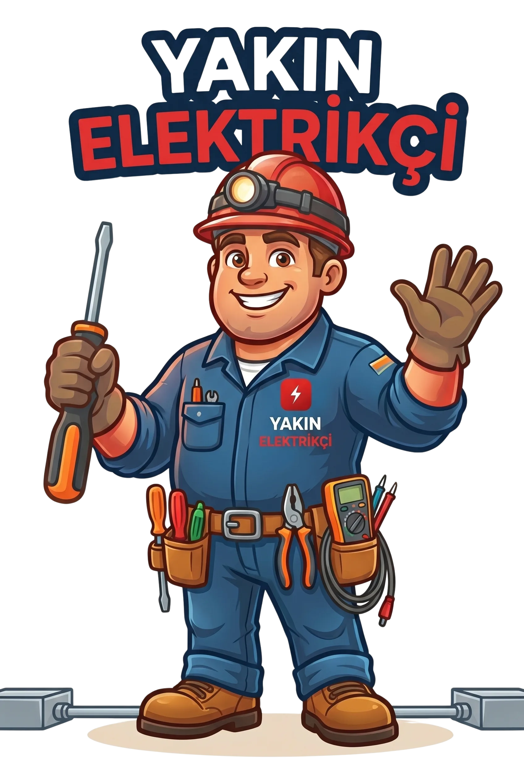 Yakın Elektrikçi: elektrikçi ustası illüstrasyonu